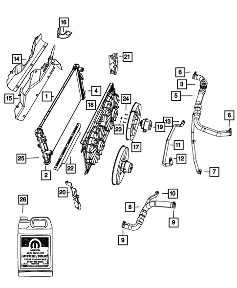 Radiator and Related Parts; Charge Air Cooler for 2014 Jeep Compass #1