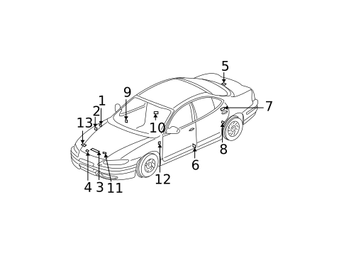 Labels for 2003 Oldsmobile Alero #0