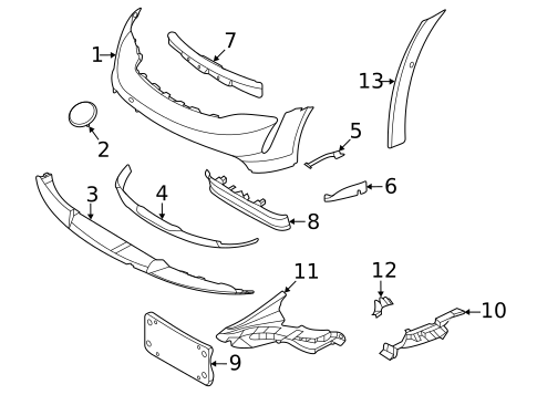 Bumper & Components - Front for 2023 Porsche Taycan #0