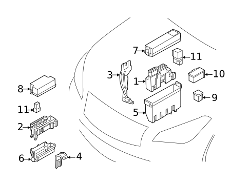 Fuse & Relay for 2011 INFINITI M37 #0