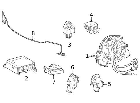 Air Bag Components for 2025 Toyota Mirai #1