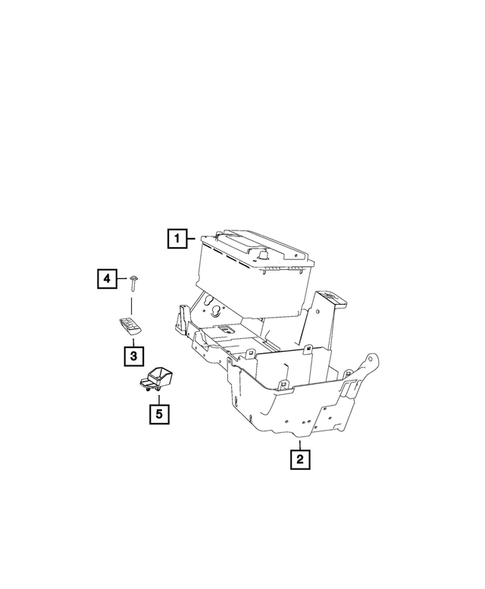Battery, Battery Tray and Cables for 2017 Ram 3500 #10