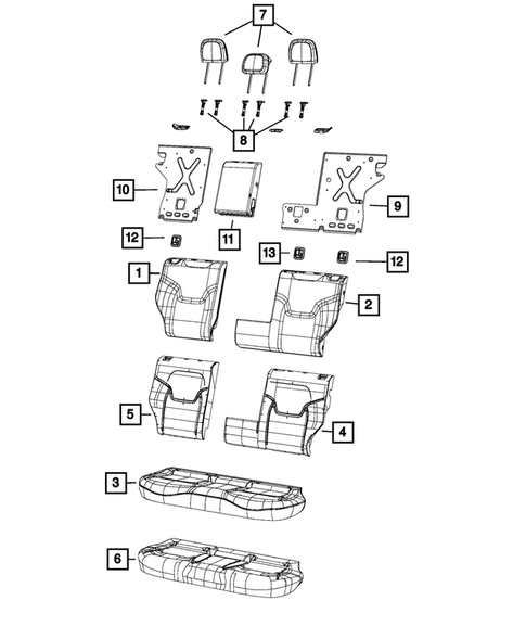 Rear Seats - Second Row for 2018 Jeep Renegade #2