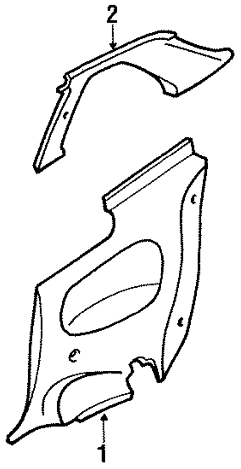 Interior Trim - Quarter Panels for 1993 Nissan 240SX #1