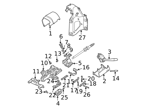 Shroud, Switches & Levers for 1993 Ford E-350 Econoline #0