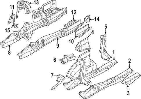 Rear Floor & Rails for 2022 BMW 430i Gran Coupe #0