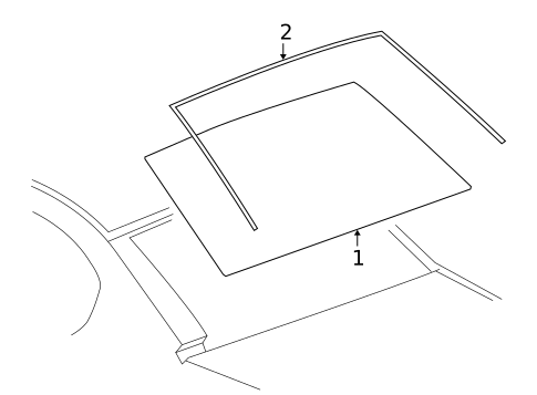 Glass & Hardware - Back for 2005 Chevrolet Cobalt #1