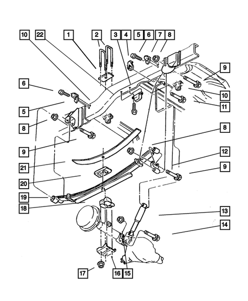 Rear Suspension for 2001 Dodge Ram 2500 #1