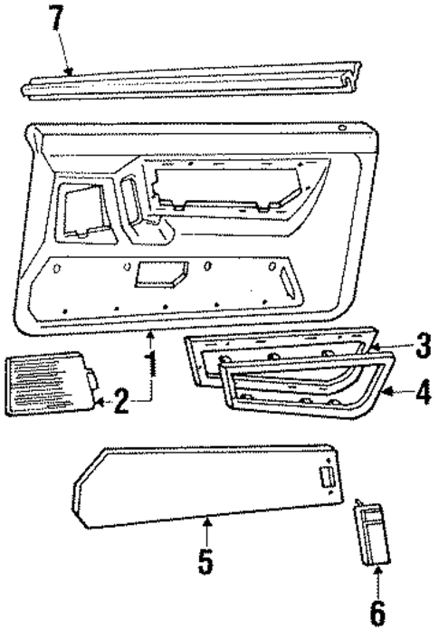 Interior Trim - Door for 1990 Lincoln Mark VII #0