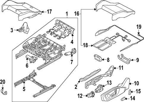 Passenger Seat Components for 2024 Audi Q4 e-tron #2