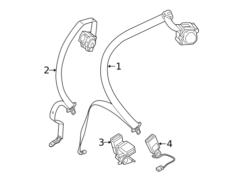 Seat Belt for 2016 Mercedes-Benz CLA45 AMG #1