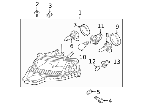 Bulbs - Chassis for 2009 Ford Taurus X #0