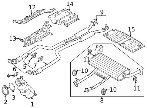Exhaust Manifold for 2023 Genesis GV80 #1