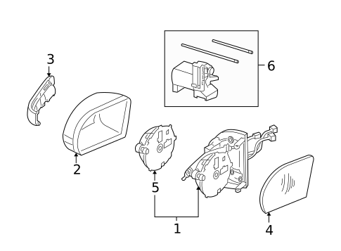 Outside Mirrors for 2003 Mercedes-Benz C230 #1