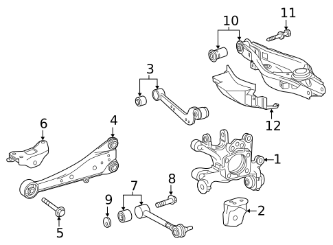 Rear Suspension for 2020 Lexus NX300h #1