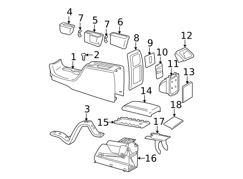 Center Console for 2005 Volkswagen Passat #0