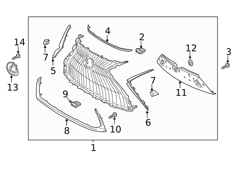 Grille & Components for 2022 Lexus ES250 #0