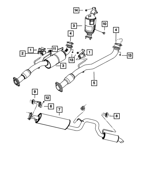 Exhaust System for 2012 Jeep Liberty #2