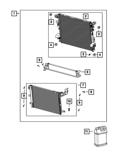 Radiator and Related Parts; Charge Air Cooler for 2024 Jeep Gladiator #0