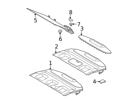 Interior Trim - Rear Body for 2002 Mercedes-Benz S 430 #1