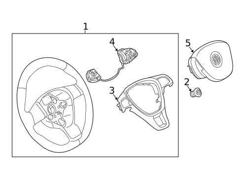 Steering Wheel & Trim for 2018 Volkswagen Atlas #1