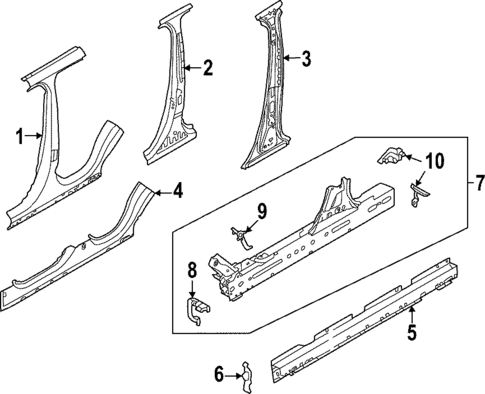 Center Pillar & Rocker for 2022 Land Rover Range Rover #0