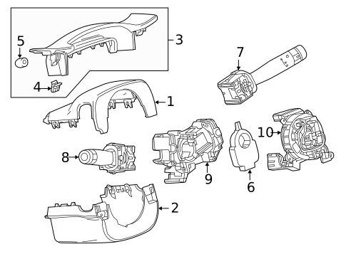 Shroud, Switches & Levers for 2016 Cadillac CTS #0