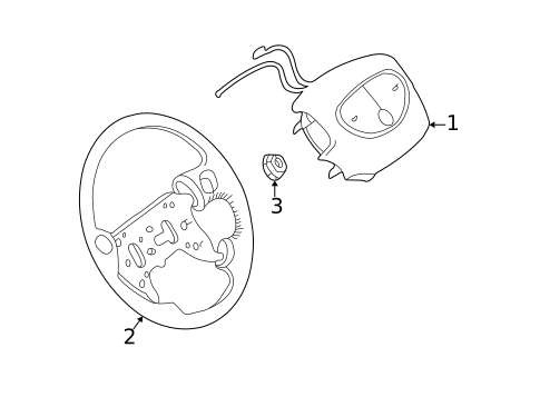Steering Wheel & Trim for 1998 Buick Century #1