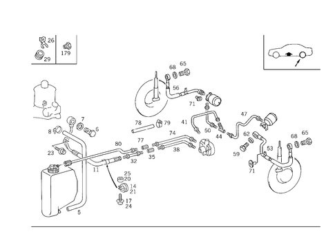 Line Arrangement in Case of Self-Levelling Device & a S D for 1998 Mercedes-Benz C280 #0