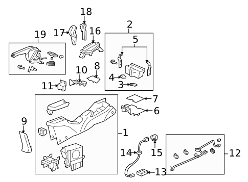 Center Console for 2011 Honda Insight #0