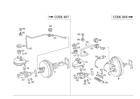 Brake Booster for 1995 Mercedes-Benz E420 #2