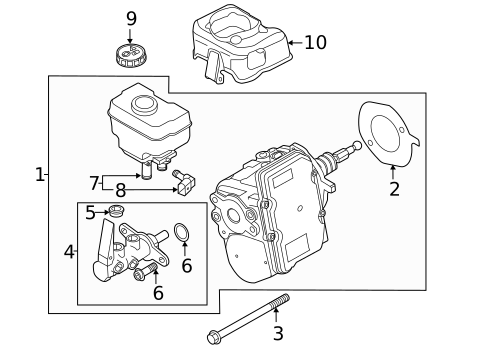 Master Cylinder - Components On Dash Panel for 2020 Audi A8 Quattro #0