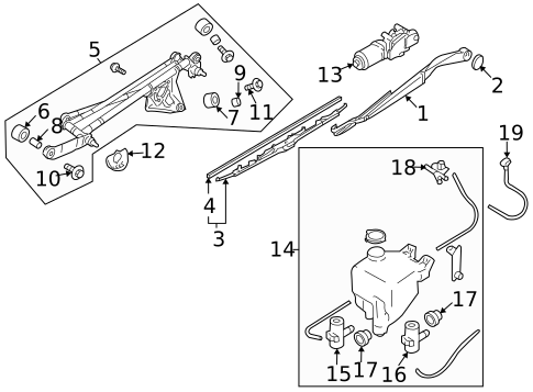 Wiper & Washer Components for 2004 Subaru Impreza #0