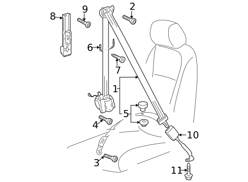 Seat Belt for 2017 Volkswagen Tiguan #1