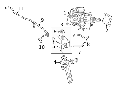 Master Cylinder - Components On Dash Panel for 2013 Toyota Camry #1