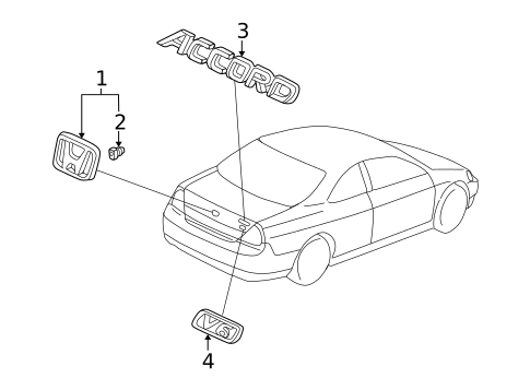 Exterior Trim - Trunk for 2000 Honda Accord #1
