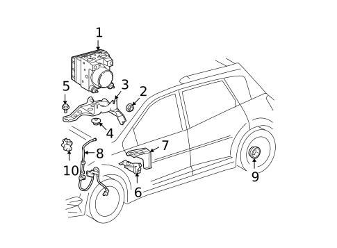 ABS Components for 2005 Toyota Matrix #0