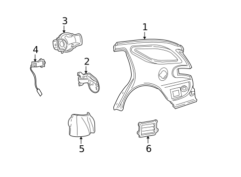 Fuel Door for 2005 Mercury Sable #1