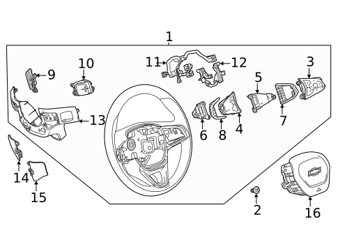 Steering Wheel & Trim for 2022 Chevrolet Trailblazer #1