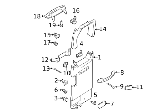 Interior Trim - Side Door for 2022 Ford Transit-350 HD #3