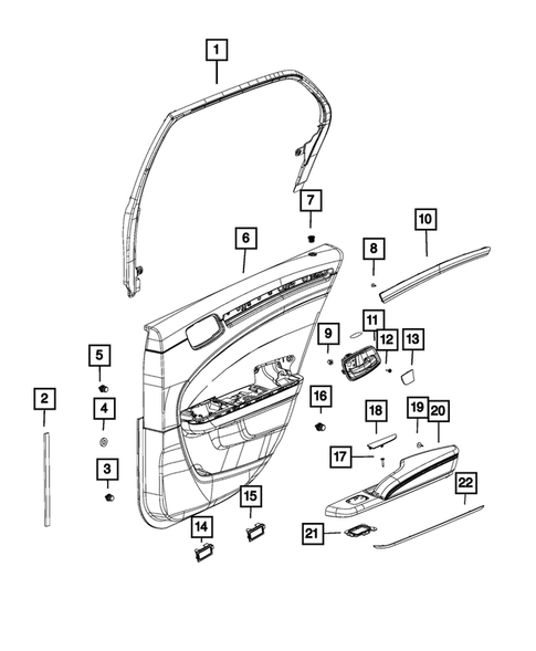 Door Trim Panels - Front and Rear for 2020 Chrysler 300 #0