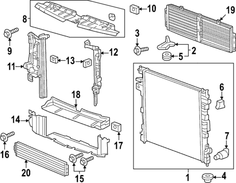 Radiator & Components for 2024 Buick Enclave #0