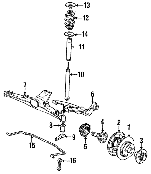 Rear Suspension for 1992 BMW 325i #0