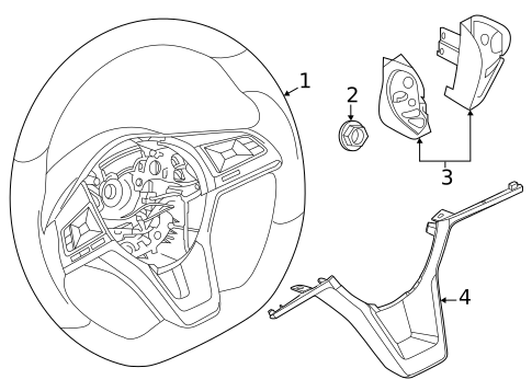 Steering Wheel & Trim for 2023 Nissan LEAF #1