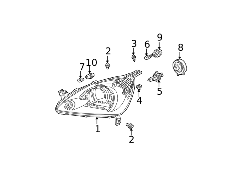 Bulbs - Chassis for 2002 Honda CR-V #0
