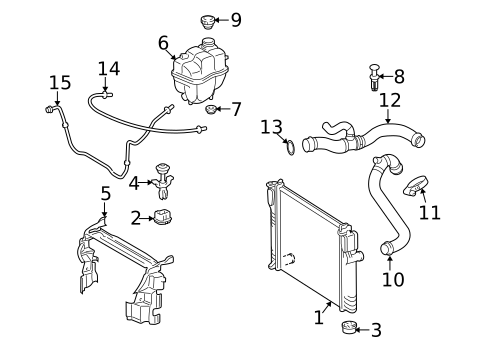 Radiator & Components for 2008 Mercedes-Benz ML320 #4