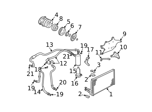 A/C Clutch & Compressor for 2000 Chevrolet S10 #0