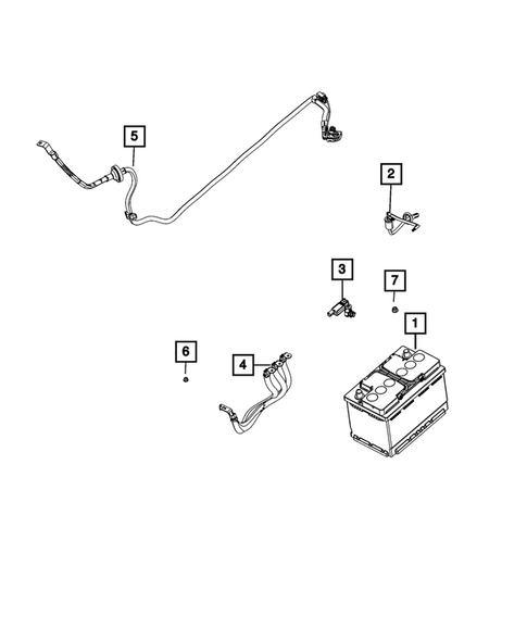 Battery, Battery Tray and Cables for 2022 Dodge Durango #2