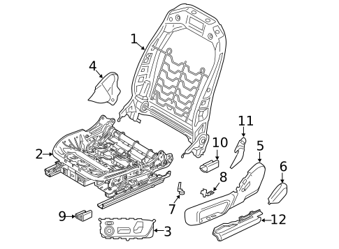 Front Seat Components for 2020 BMW M850i xDrive #7