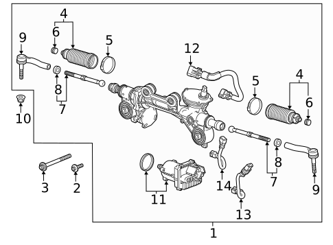 Steering Gear & Linkage for 2023 Cadillac Escalade #0